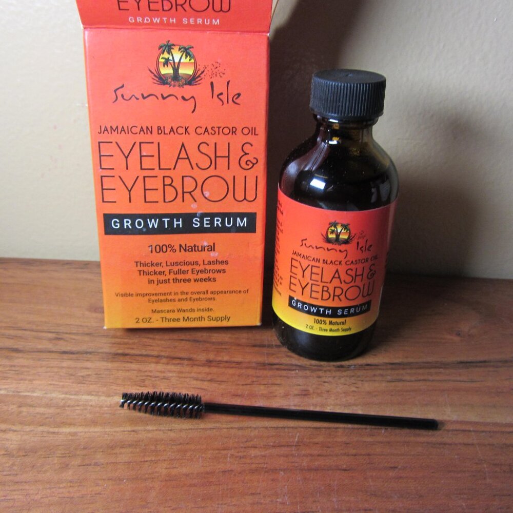 sunny isle jamaican black castor eyelash & eyebrow growth serum (c161)
